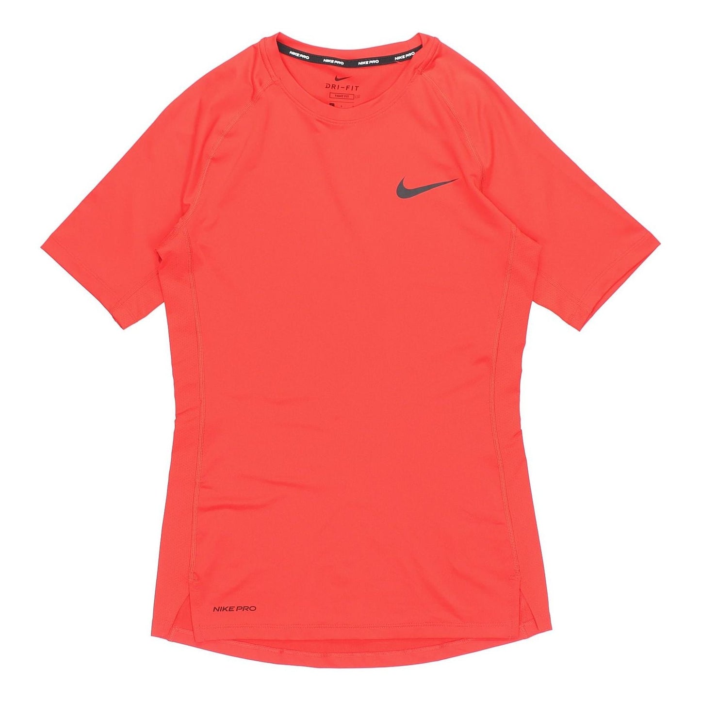 Nike Pro Logo Training Quick Dry Tight Short Sleeve Red BV5632-657