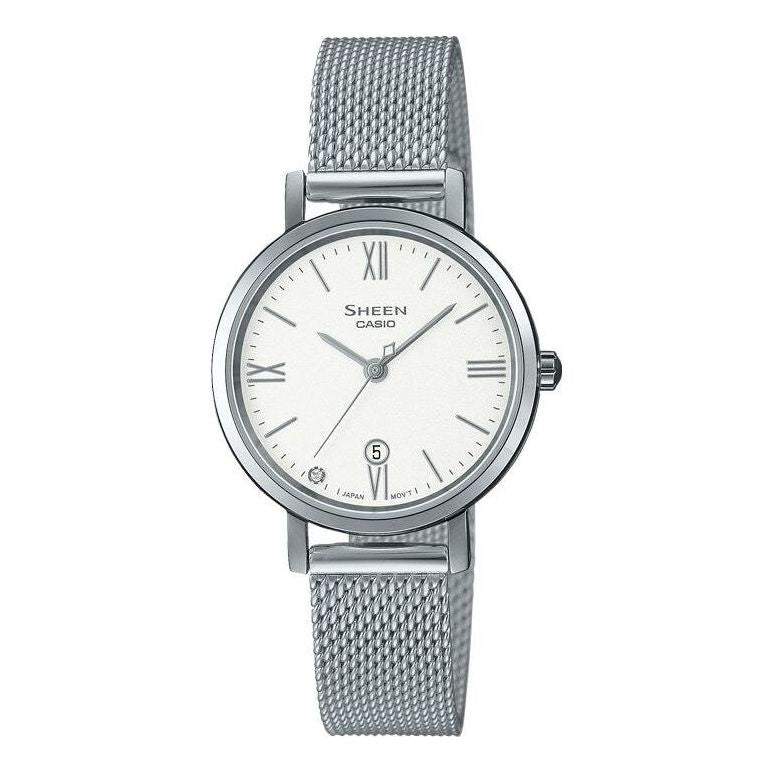 CASIO SHEEN Waterproof Quartz Sapphire Crystal Silver Analog SHE-4540M-7AUPR