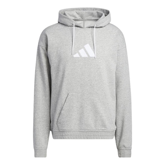 Men's adidas Cotton Hoody Basketball Casual Sports Gray HF0237