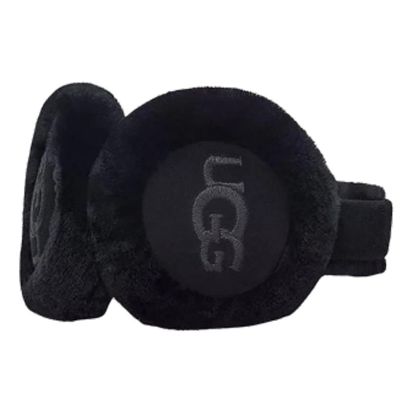 (WMNS) UGG Sheepskin Embroidery Earmuf 'Black' 20955-BLK
