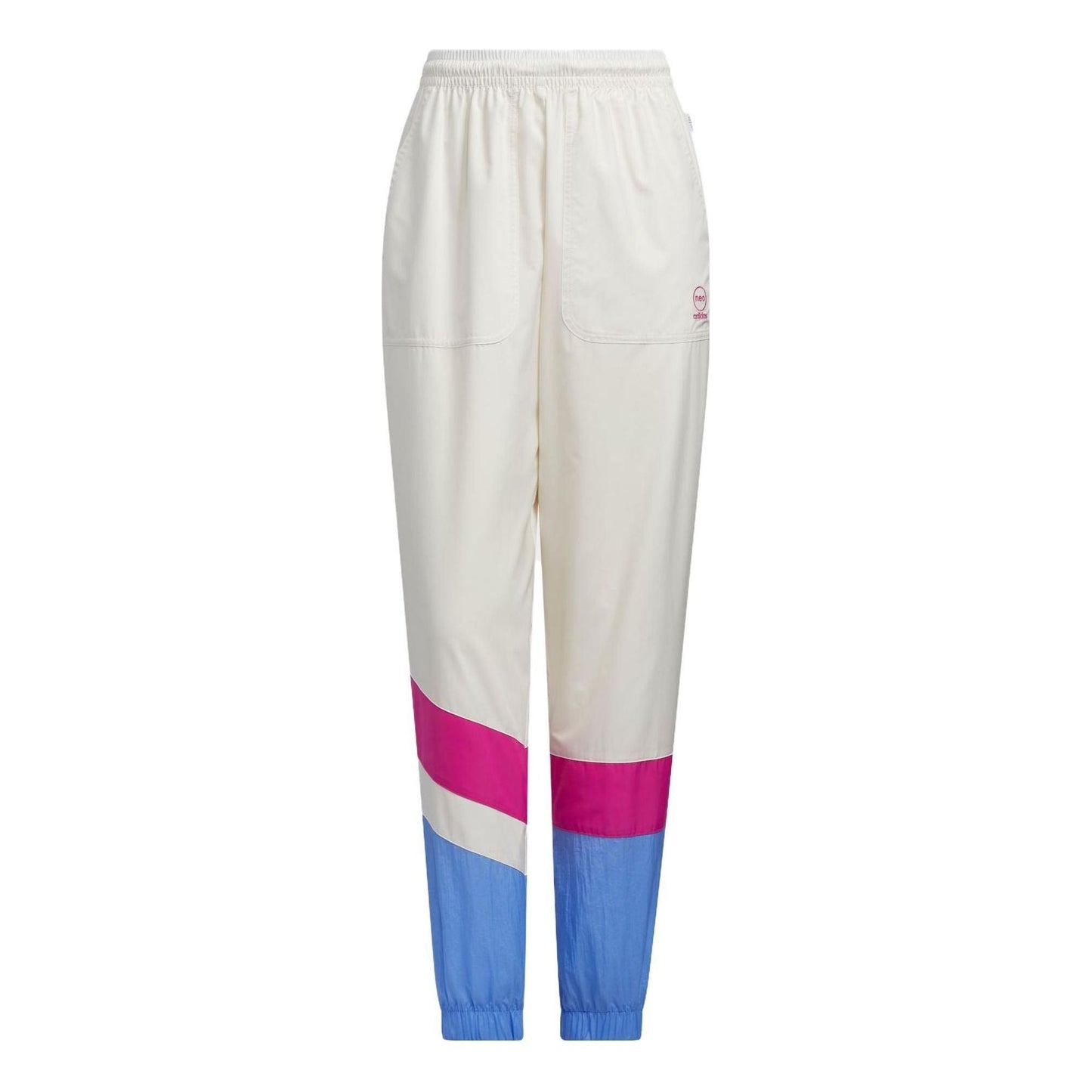 (WMNS) adidas Woven VBE Pants Asia Sizing 'White Pink' IA6747