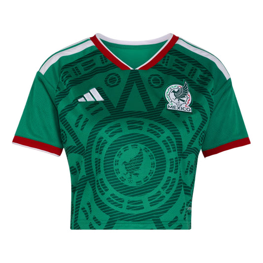 (WMNS) adidas Mexico 26 Home Cropped Jersey Asia Sizing 'Bold Green' KE9975