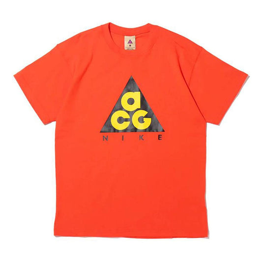 Men's Nike x ACG Printing Short Sleeve Red T-Shirt CV1533-634