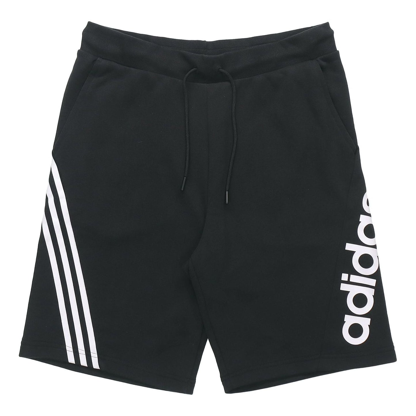 adidas neo Side Stripe Logo Printing Casual Sports Shorts Black GJ6691