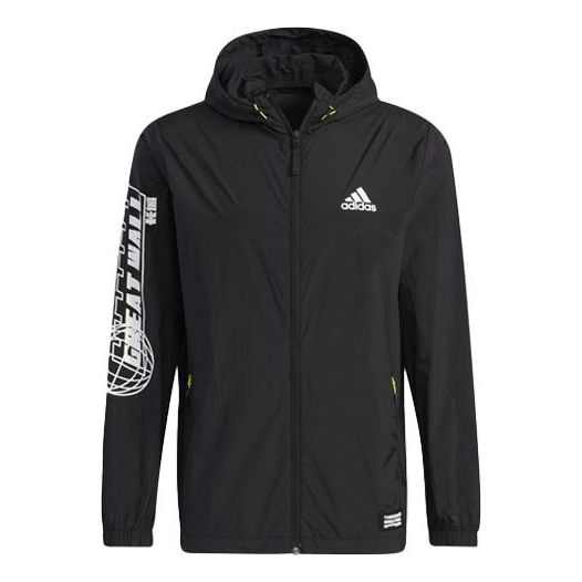 adidas Outdoor Athleisure Casual Sports Hooded Jacket Black HB8917