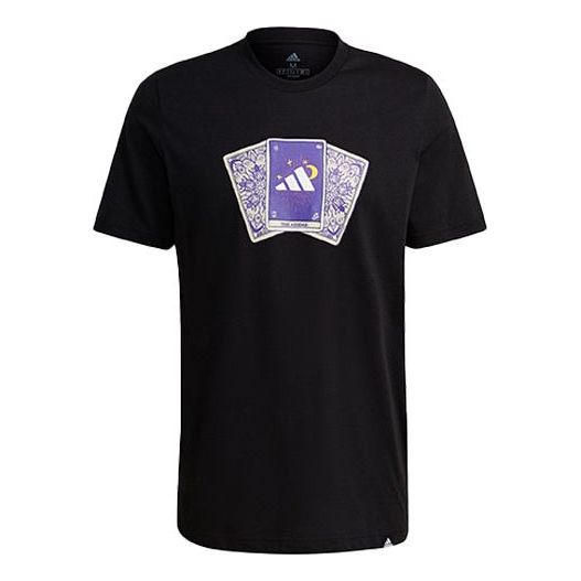 adidas Tarot Bos M Printing Sports Round Neck Short Sleeve Black GQ8310