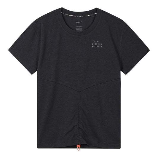 (WMNS) Nike Dri-FIT Run Division Back Printing Sports Running T-Shirt Black DD5316-010