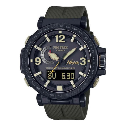 Casio Pro Trek NANGA Quartz Analog Watch 'Black Olive Green' PRW-6630NA-1A3JR