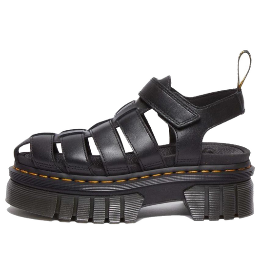 (WMNS) Dr. Martens Ricki Cage Leather Sandals 'Black' 31549001