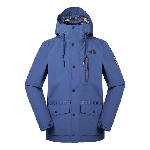 Men's THE NORTH FACE Multiple Pockets Hooded Jacket Blue NF0A3V3O-HDC