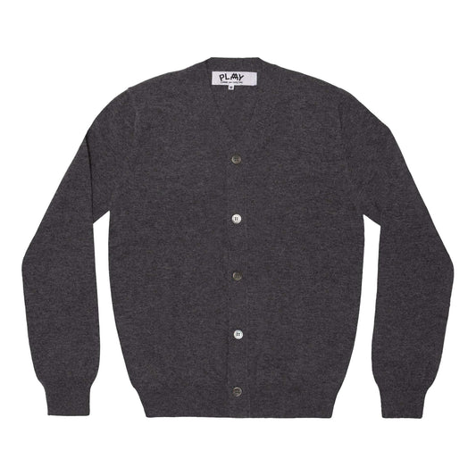 COMME des GARCONS PLAY FW25 x Invader Double Pixel Heart Cardigan 'Gray' AZ-N088-051-3