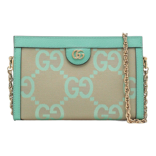 (WMNS) Gucci Ophidia Jumbo GG Small Shoulder Bag 'Beige Green Mint' 503877-UKMBG-9549
