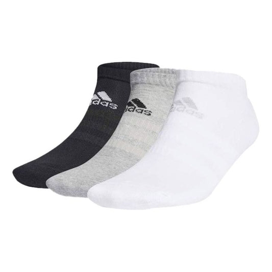 adidas Sports Shock Absorption Breathable Socks 3 Pairs 'White Gray Black' GC7303