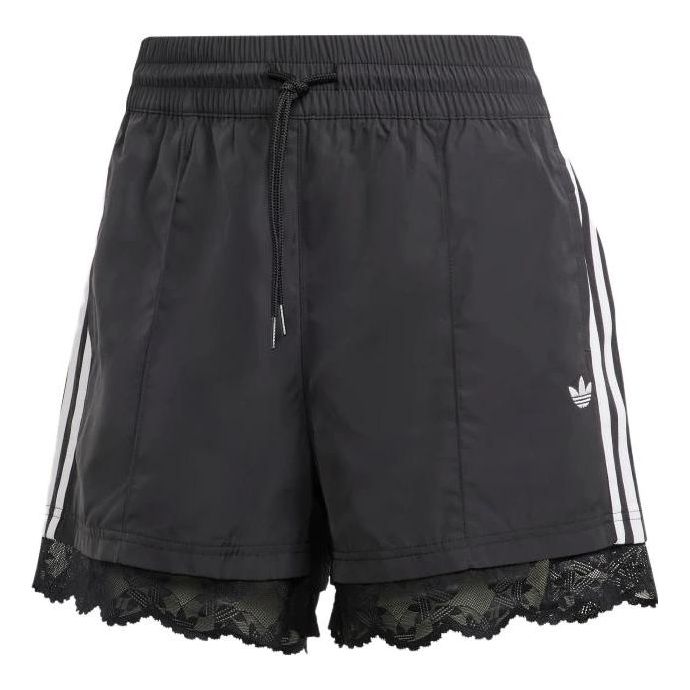 (WMNS) adidas originals Lace Trim 3-Stripes Shorts Asia Sizing 'Black' II5605