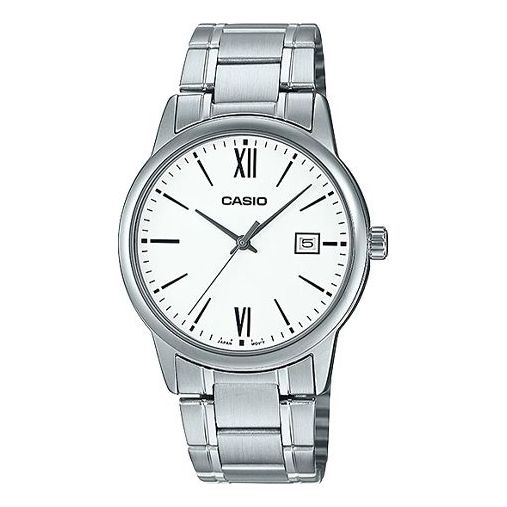 CASIO Male DRESS Japan / South Korea Fashion Mens Silver Analog MTP-V002D-7B3