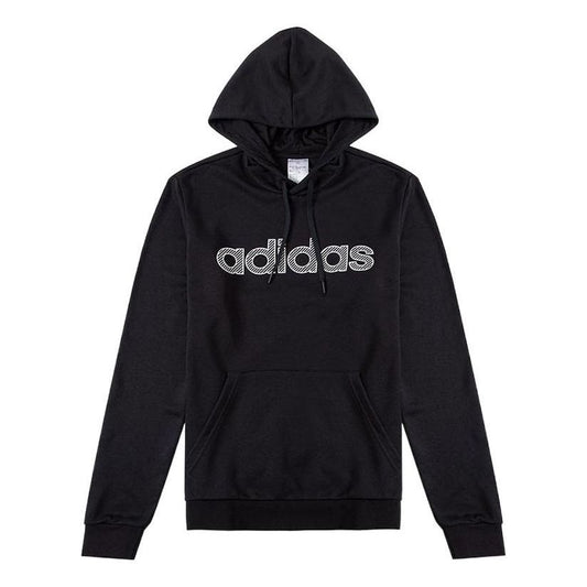 Men's adidas neo Alphabet Printing Drawstring Athleisure Casual Sports Black HD4688