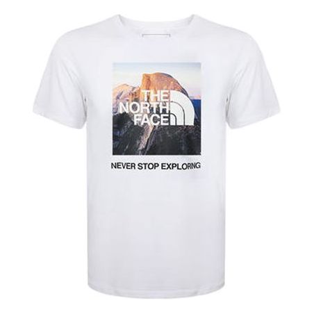 THE NORTH FACE Never stop exploring Printing Short Sleeve Couple Style White NF0A5AX-F