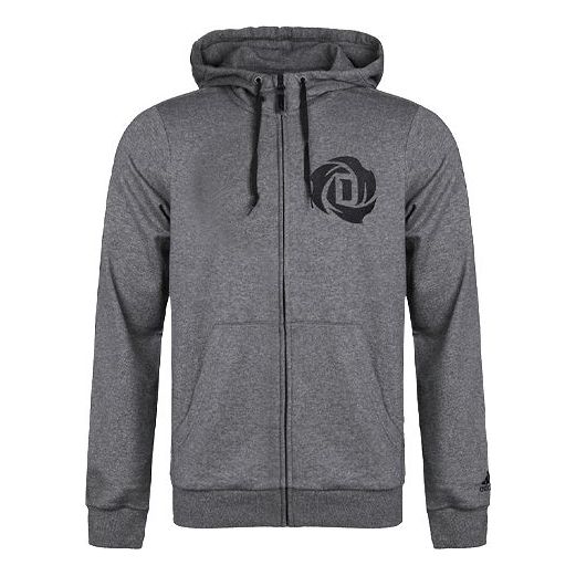 adidas Rose Fz Shooter Printing Hooded Jacket Gray DN3073