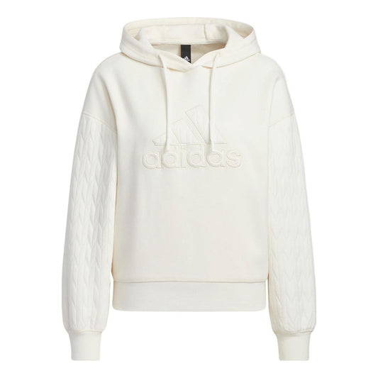 (WMNS) adidas Met Hoodie Asia Sizing 'White' HM7104