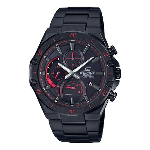 CASIO Waterproof EDIFICE Sapphire Crystal Solar Powered Limited Edition Mens Black Analog EFS-S560YDC-1APRD