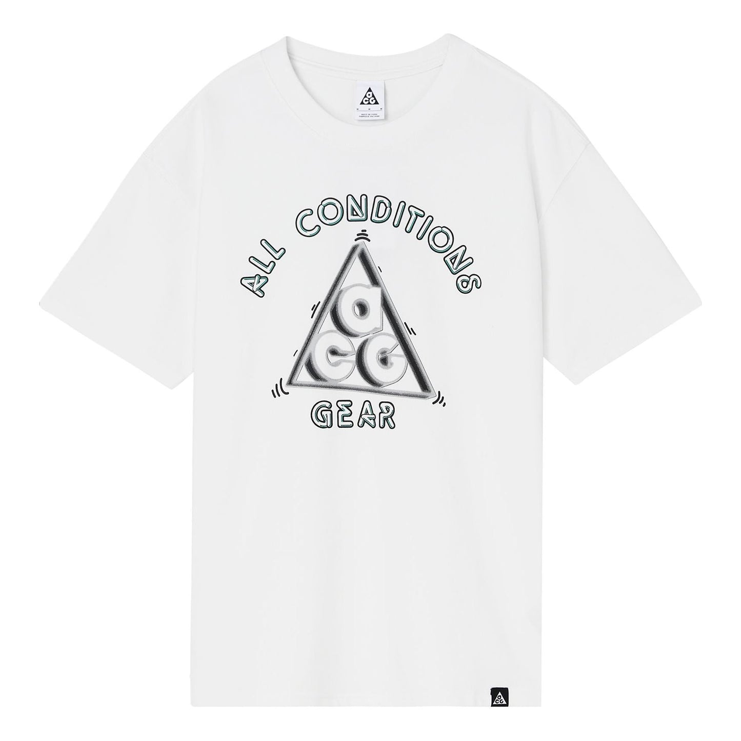 Nike x ACG Outdoor Sports Alphabet Printing Short Sleeve White DD8811-121