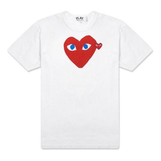 COMME des GARCONS PLAY Blue Eyes Red Heart T-Shirt 'White' AZ-T086-051-1