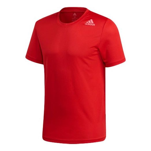adidas Soccer/Football Training Sports Round Neck Short Sleeve Red FM2102