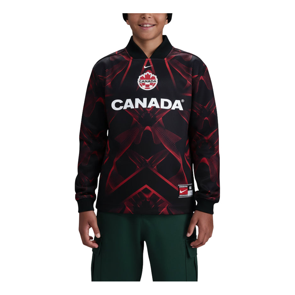 (GS) Nike Canada Hollywood Keeper Dri-FIT Soccer Jersey 'Black Sport Red White' IO2677-010