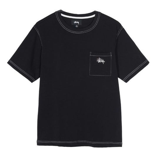 Stussy Stock Pocket Crew Short Sleeve Unisex Black 1140146