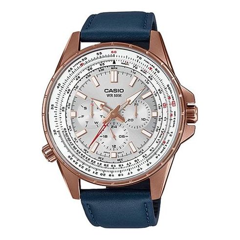 CASIO Analog 'Navy Bronze' MTP-SW320RL-7AVDF