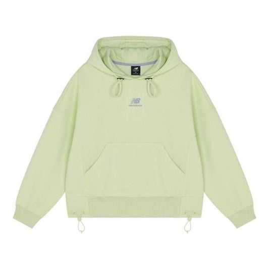 (WMNS) New Balance Casual Hoodie Asia Sizing 'Light Green' AWT13338-CFG