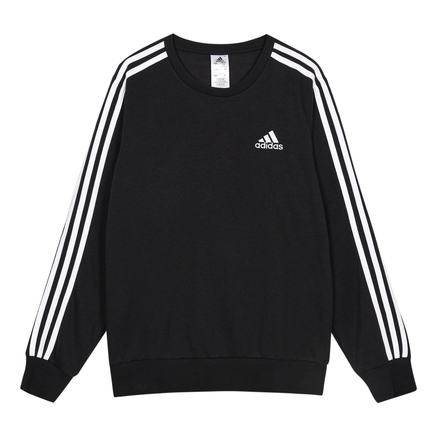adidas Sports Round Neck Loose Long Sleeves Pullover Black GK9078