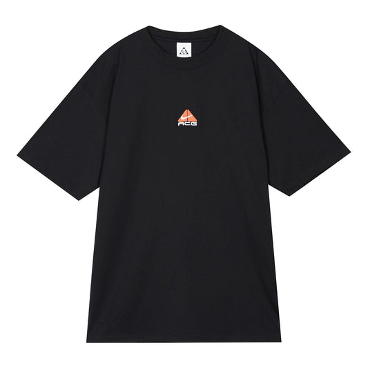 Nike x ACG Logo Embroidered Pattern Loose Round Neck Short Sleeve Black DQ1815-010