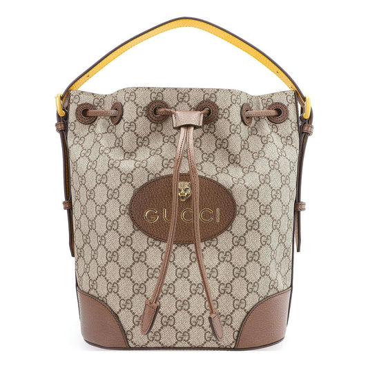 (WMNS) Gucci Neo Vintage Tiger Head Logo Drawstring handbag Large Capacity schoolbag Backpack Unisex / Brown 473875-K9RHT-8856