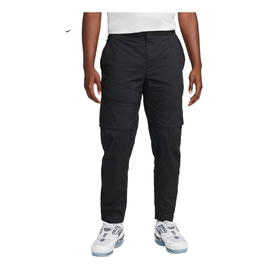 Nike Techpack Solid Color Breathable Woven Athleisure Casual Sports Pants Black DD6571-010