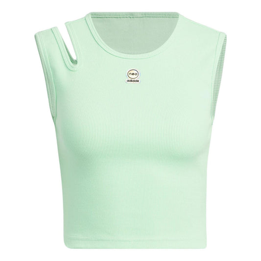 (WMNS) adidas Basketball Series Solid Color Logo Patch Vest Asia Sizing 'Green' HN0032