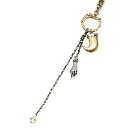 Hand & Crest Necklace - Yellow Gold Plated