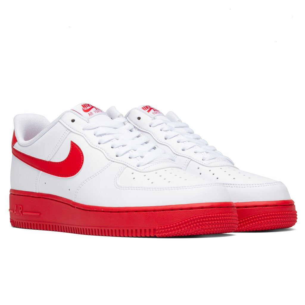 Air Force 1 '07 - White/University Red Midsole