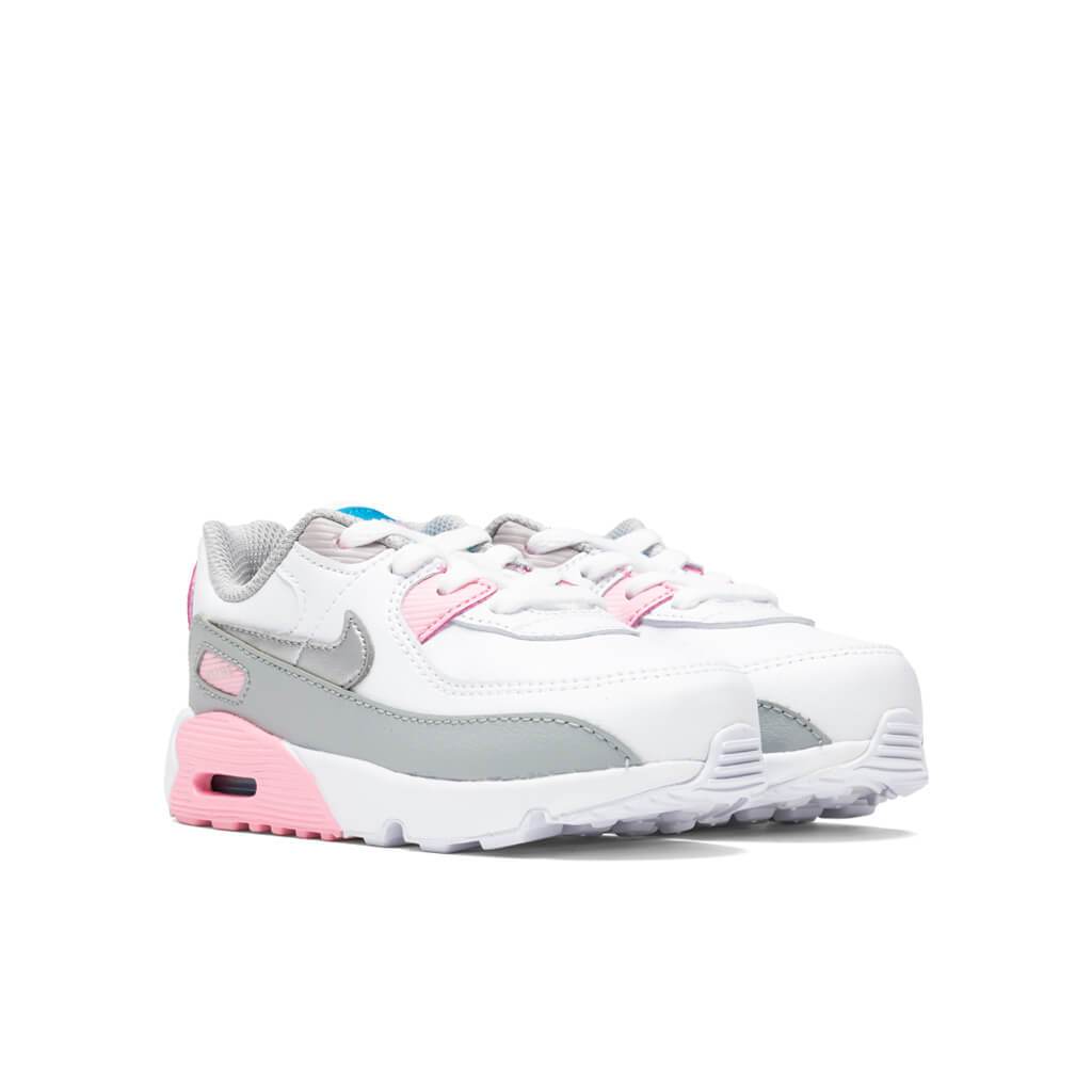 Air Max 90 LTR (TD) - Light Smoke Grey/Metallic Silver/White/Pink