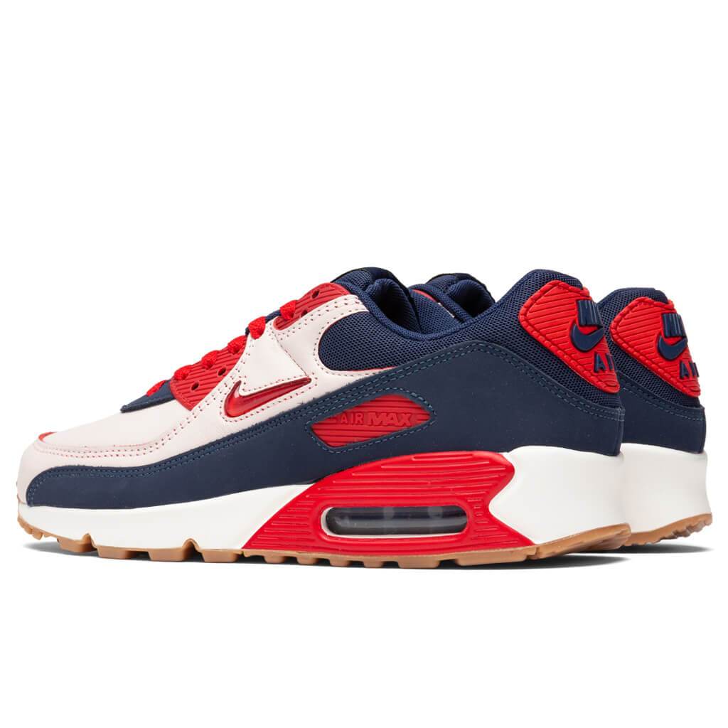Air Max 90 Premium "Home & Away" - Sail/University Red/Midnight Navy
