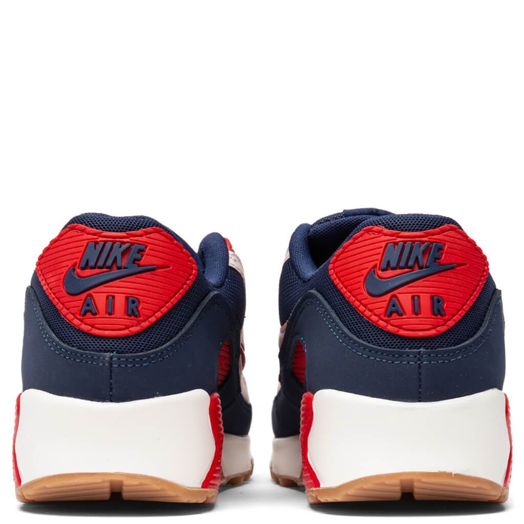 Air Max 90 Premium "Home & Away" - Sail/University Red/Midnight Navy