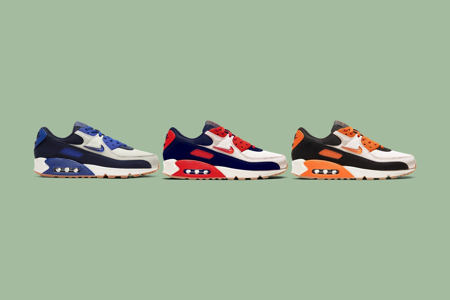 Air Max 90 Premium "Home & Away" - Sail/University Red/Midnight Navy