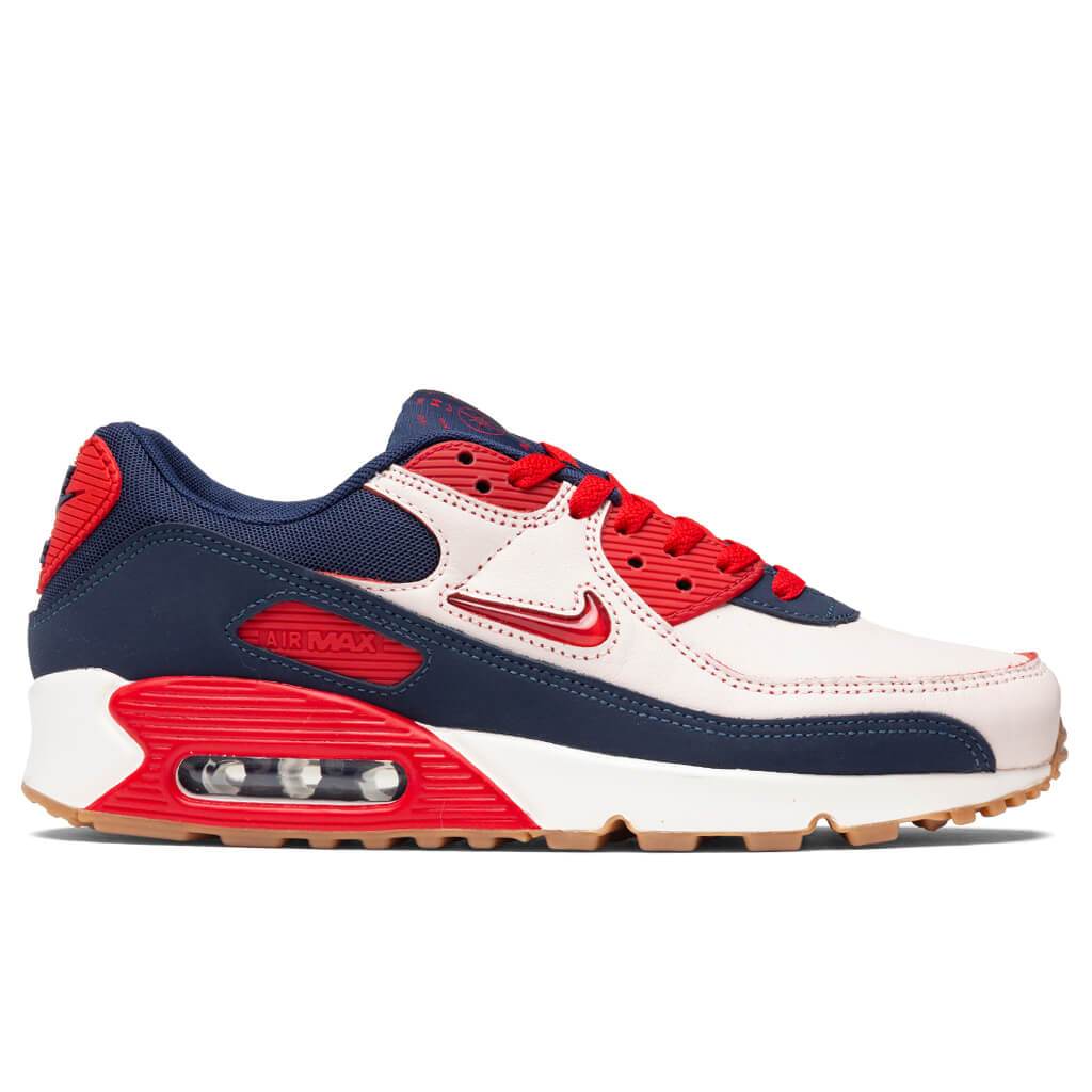 Air Max 90 Premium "Home & Away" - Sail/University Red/Midnight Navy