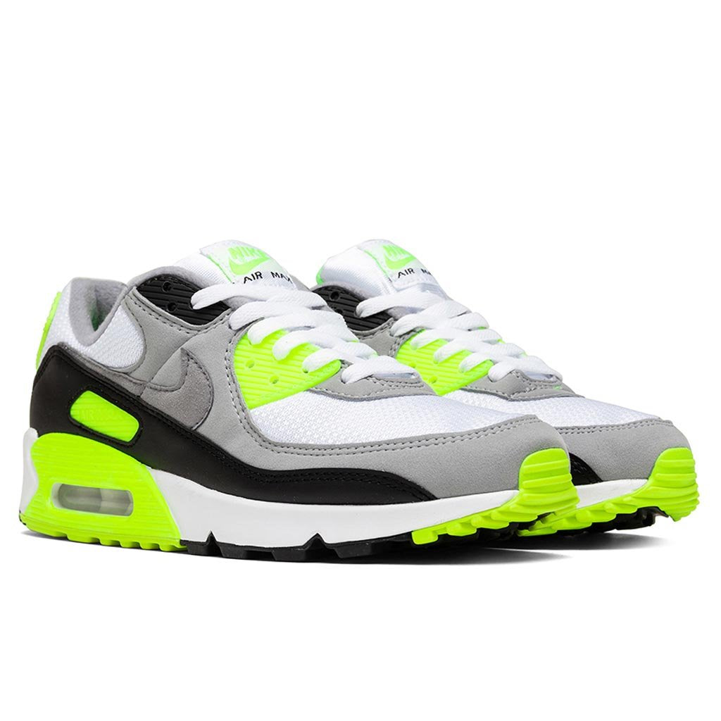 Air Max 90 - White/Particle Grey/Volt/Black