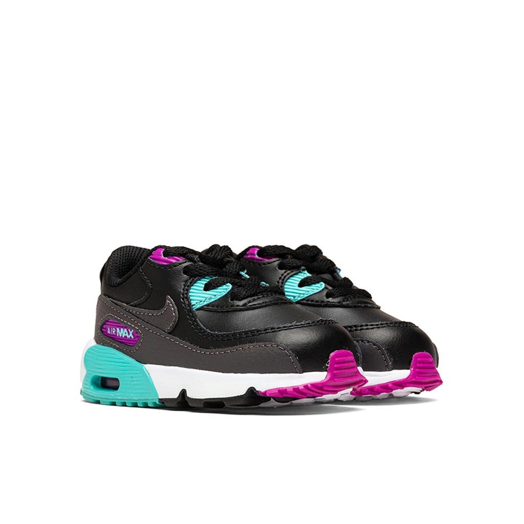 Toddler Air Max 90 Leather - Black/Metallic Dark Grey/Thunder Grey