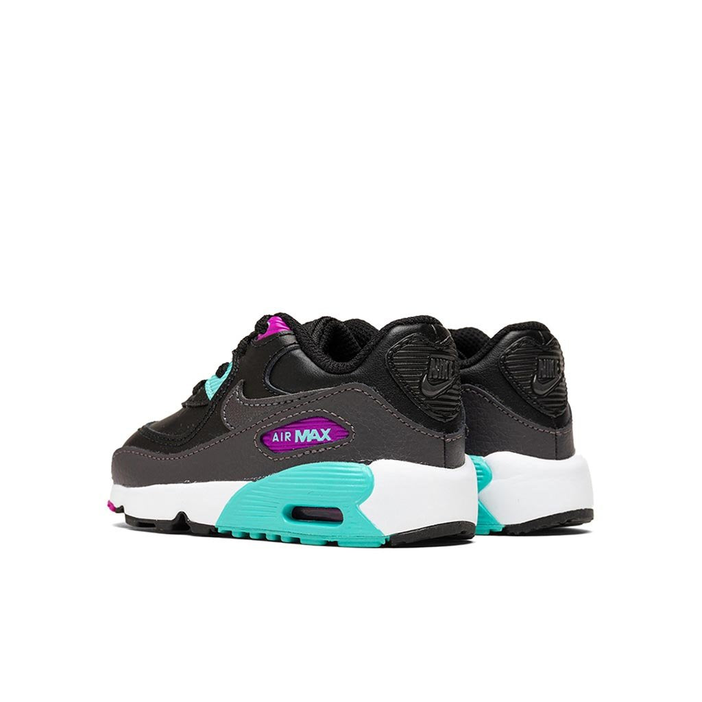 Toddler Air Max 90 Leather - Black/Metallic Dark Grey/Thunder Grey