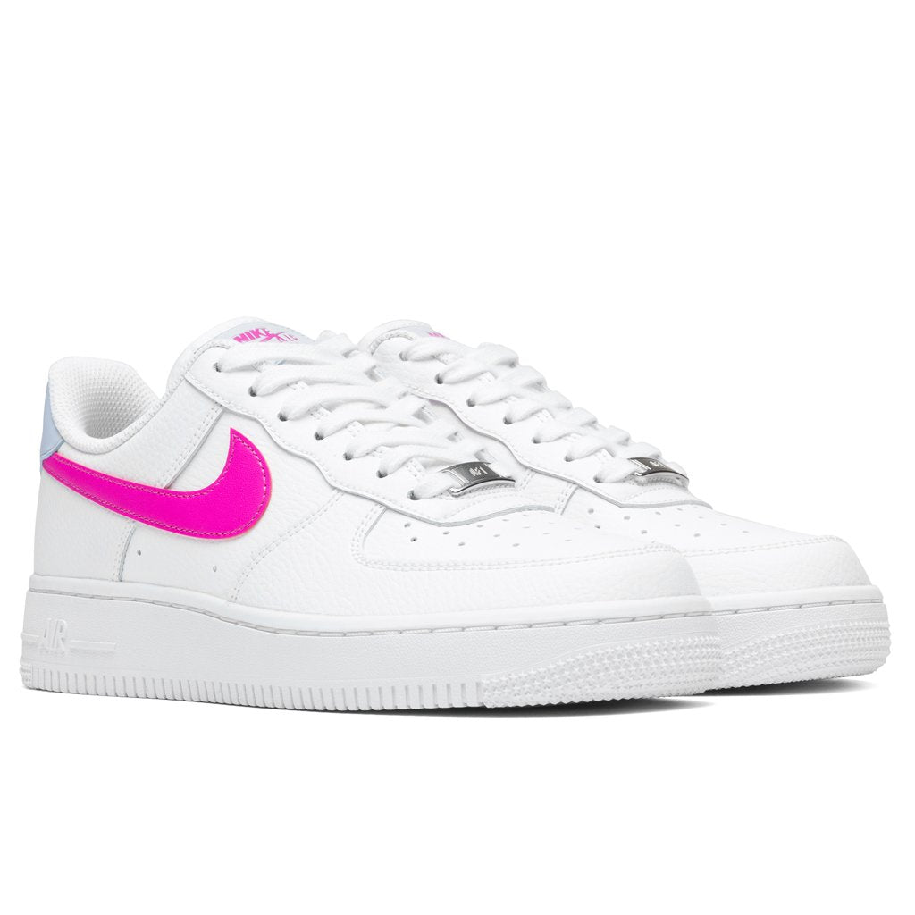 Women's Air Force 1 '07 - White/Fire Pink/Hydrogen Blue