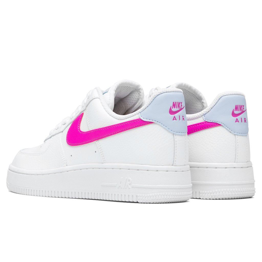 Women's Air Force 1 '07 - White/Fire Pink/Hydrogen Blue