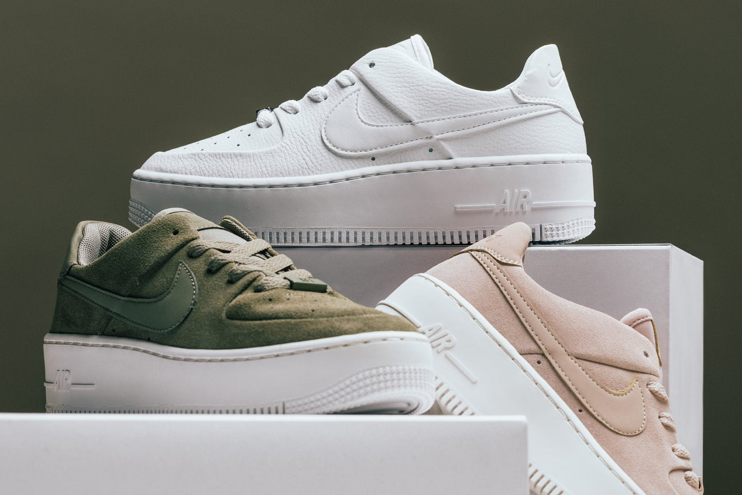 Women's Air Force 1 Sage Low - Particle Beige/Phantom