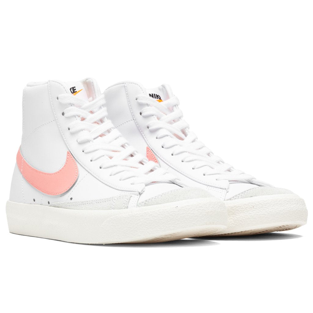 Women's Blazer Mid '77 - White/Atomic Pink/Hyper Crimson